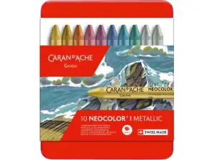 CARAN D'ACHE Pastelli a cera Neocolor 1 Metallico (10 pezzi)