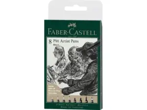 FABER-CASTELL Pitt Artist Pen Set (8 pezzi)