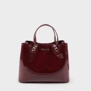 LABEL ROSE Borsa Margot Big Vernice Bordeaux